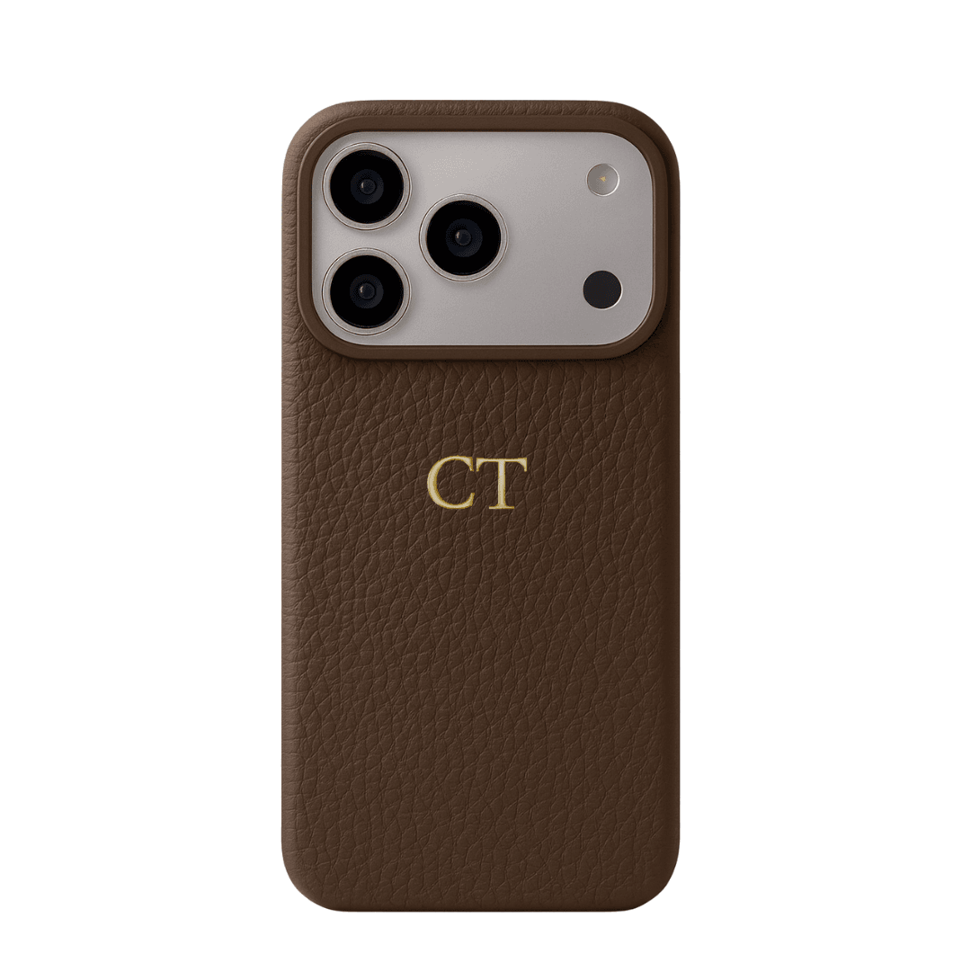Brown Genuine Leather Phone Case