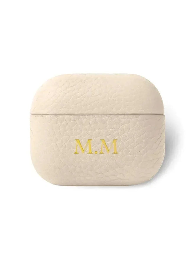 Pebble Leather Personalised AirPods Case