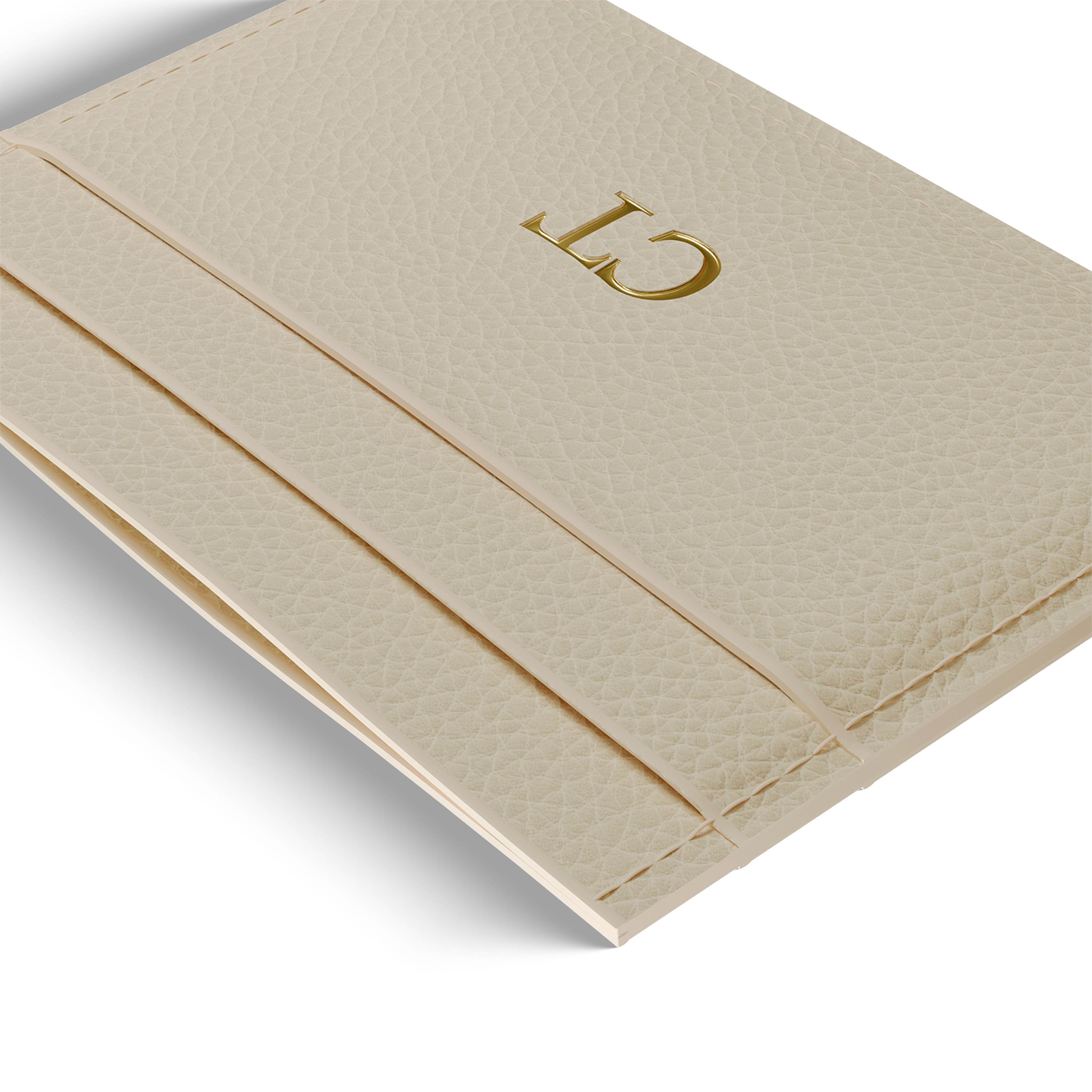 Genuine Pebble Leather Card Holder