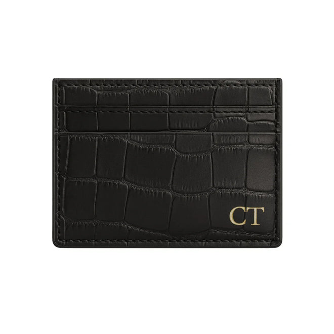 Croc Leather Card Holder