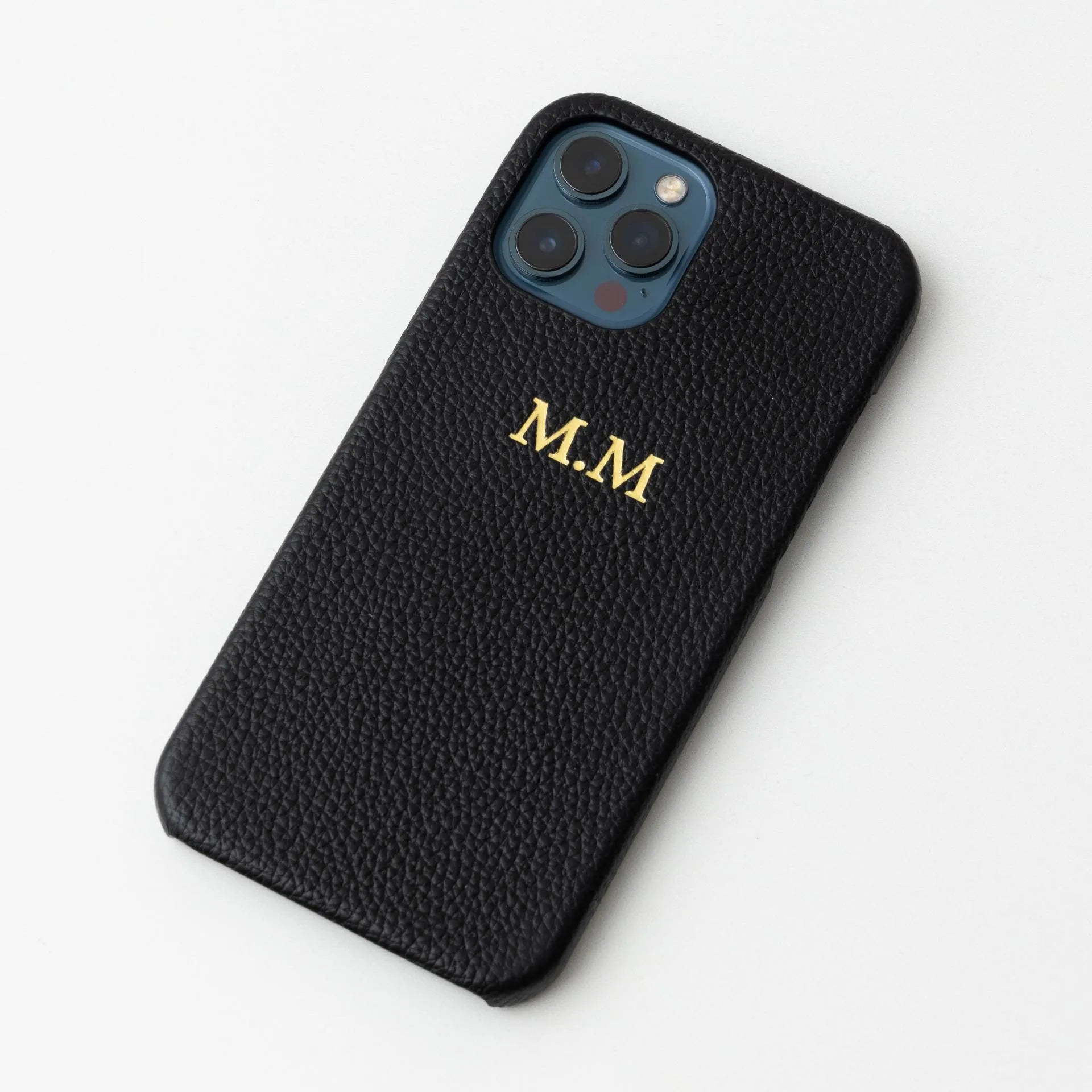 Black Pebble Leather Phone Case