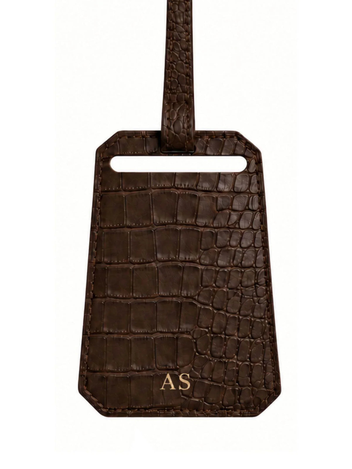 Brown Croc Leather Personalized Gift Set