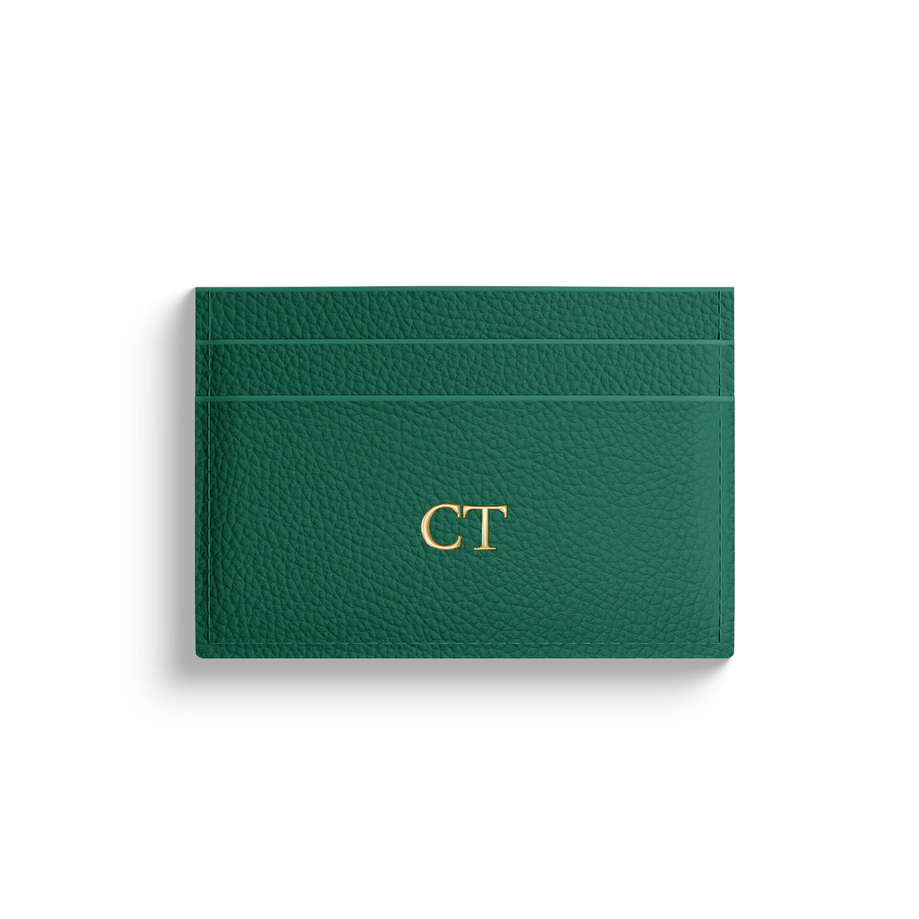 Genuine Pebble Leather Card Holder