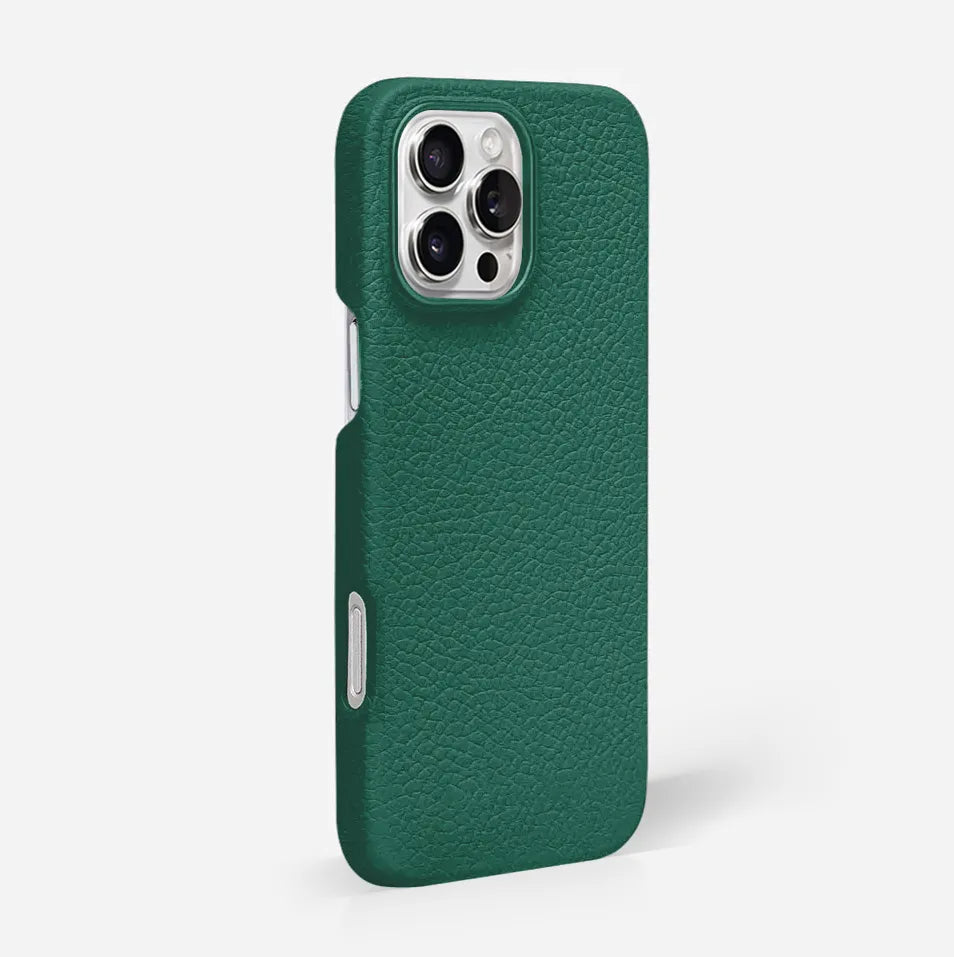 Green Pebble Leather Phone Case