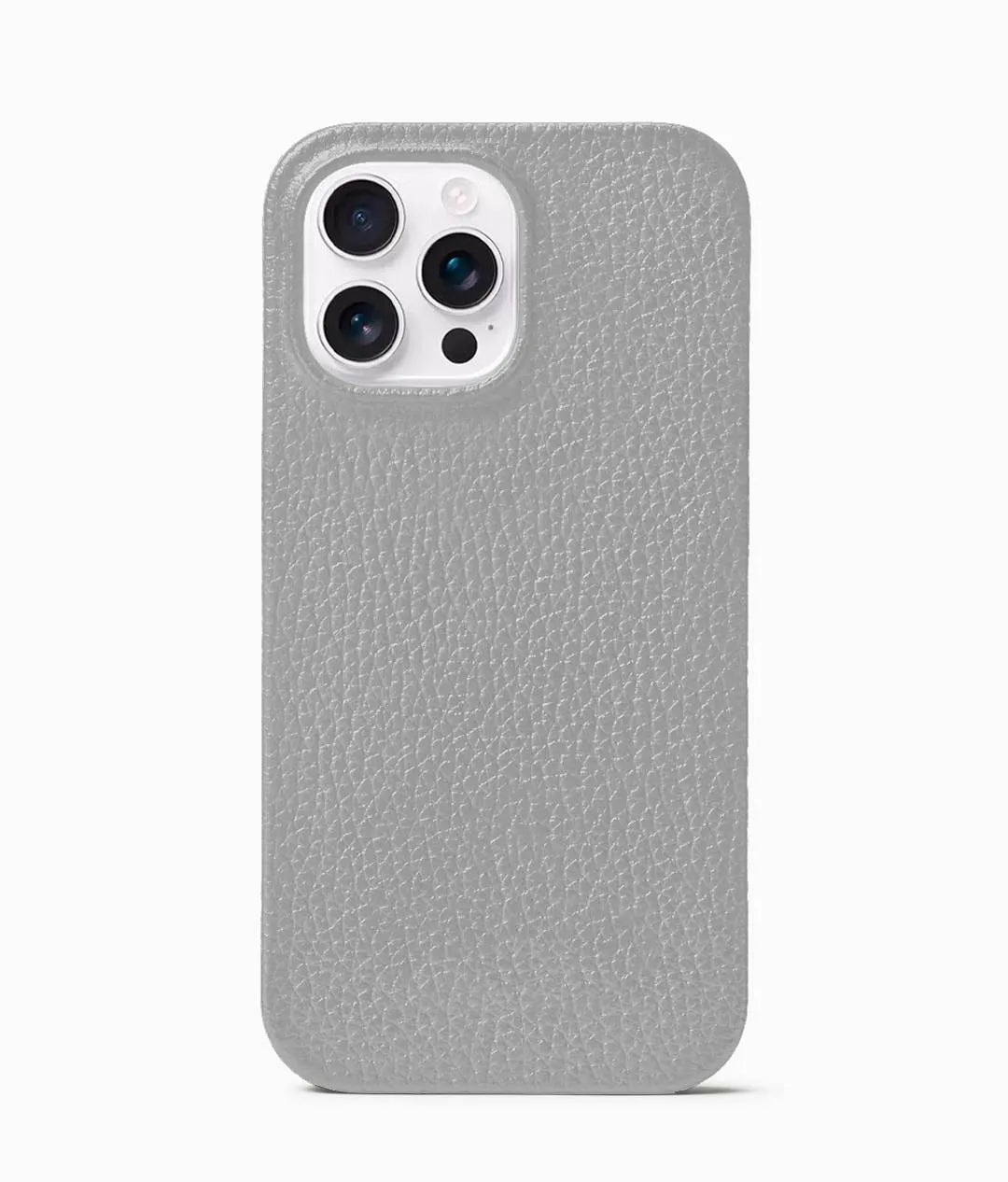 Grey Pebble Leather Phone Case