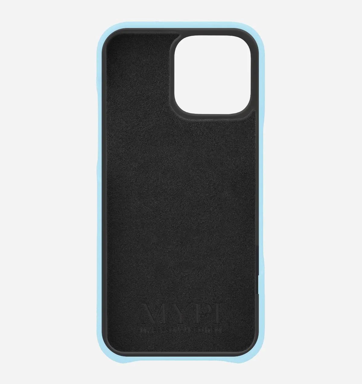 Blue Pebble Leather Phone Case