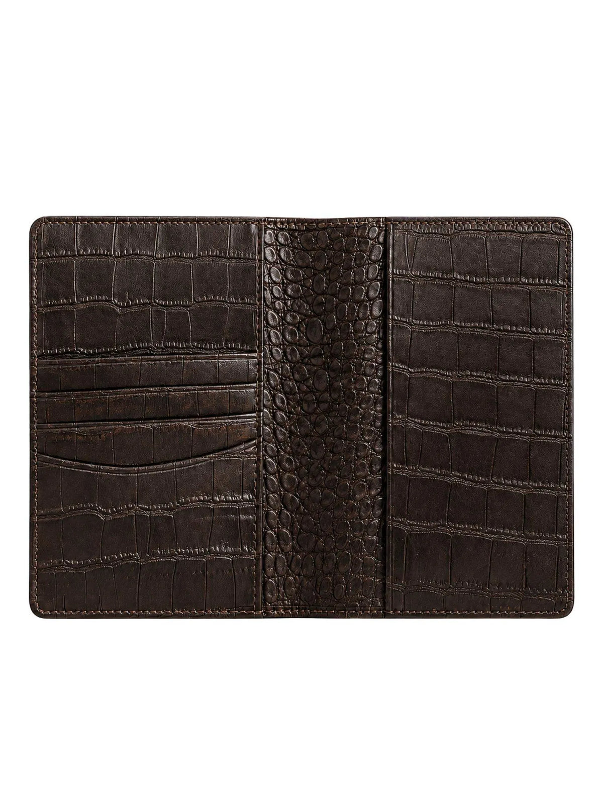 Brown Croc Leather Personalized Gift Set