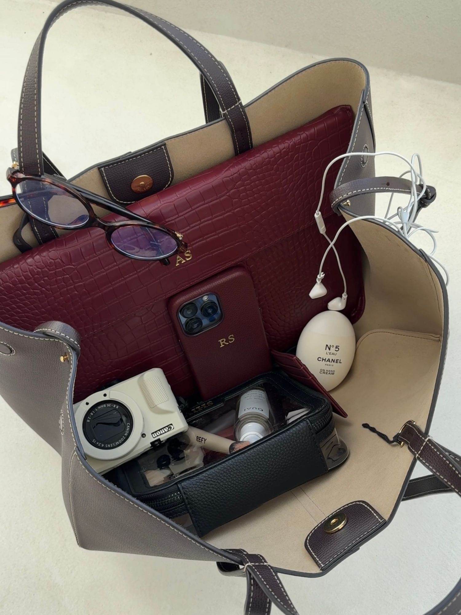 Burgundy Leather Laptop Sleeve