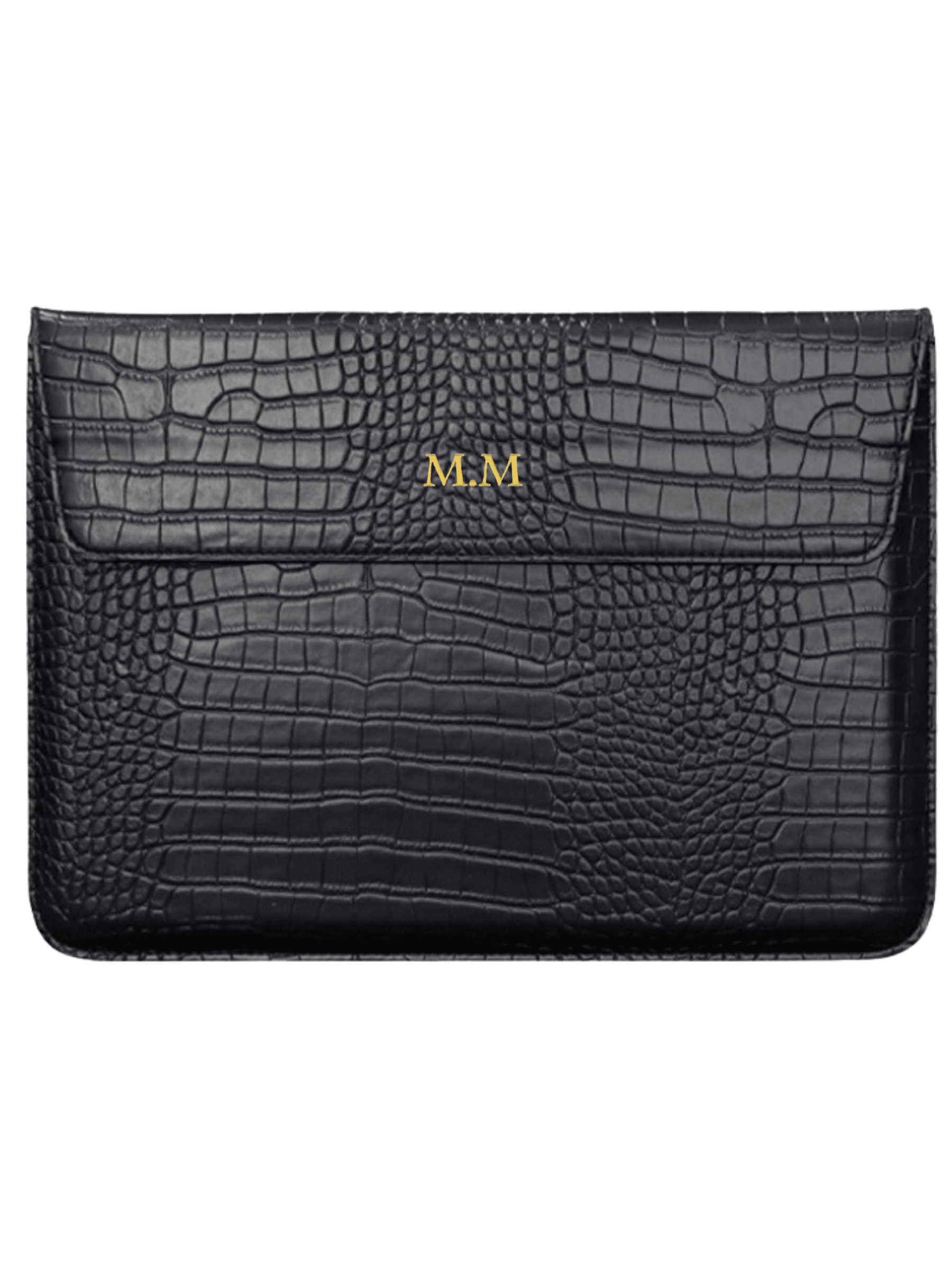 Personalised Leather Laptop Sleeve with Stand