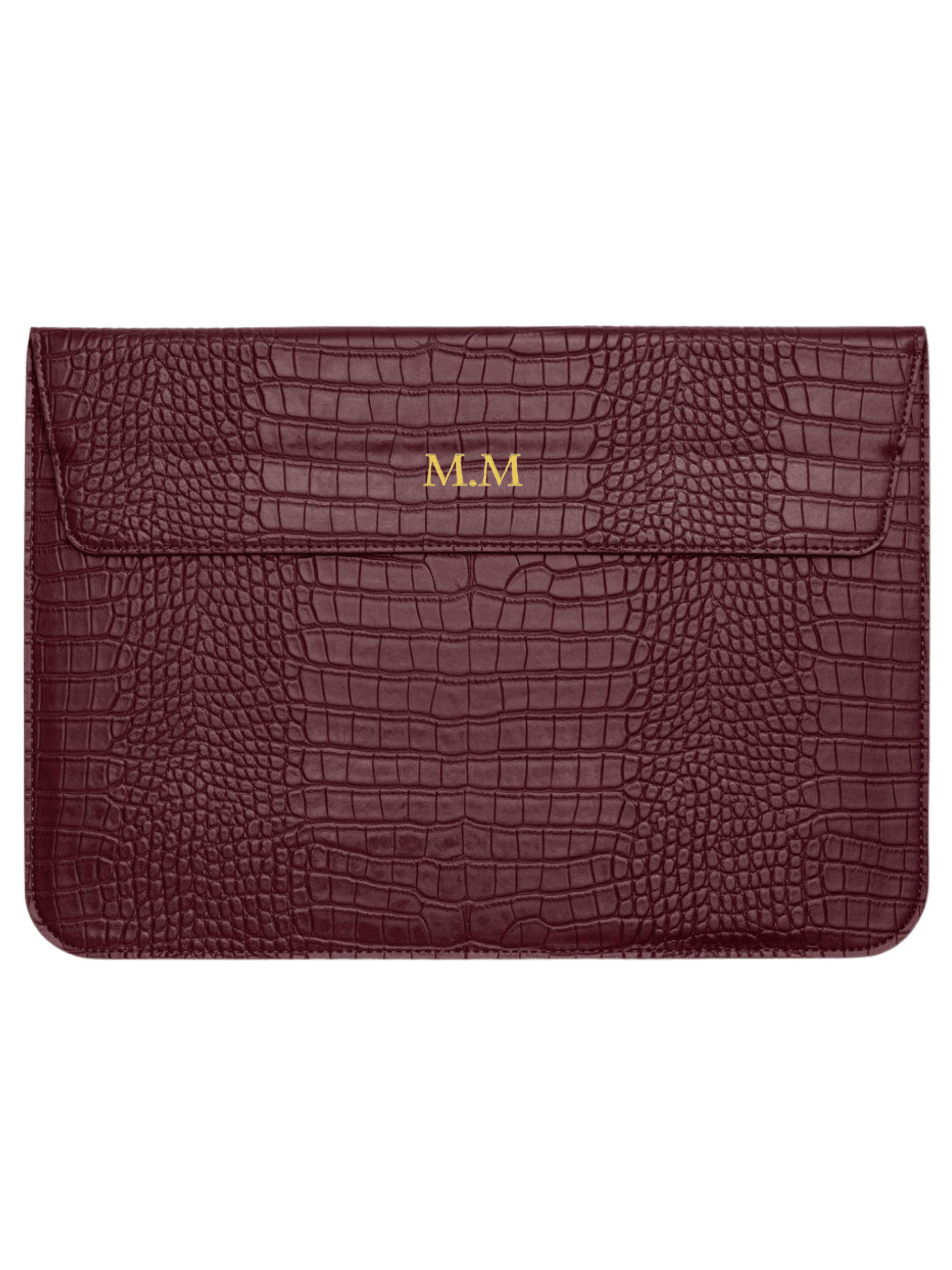 Personalised Leather Laptop Sleeve with Stand