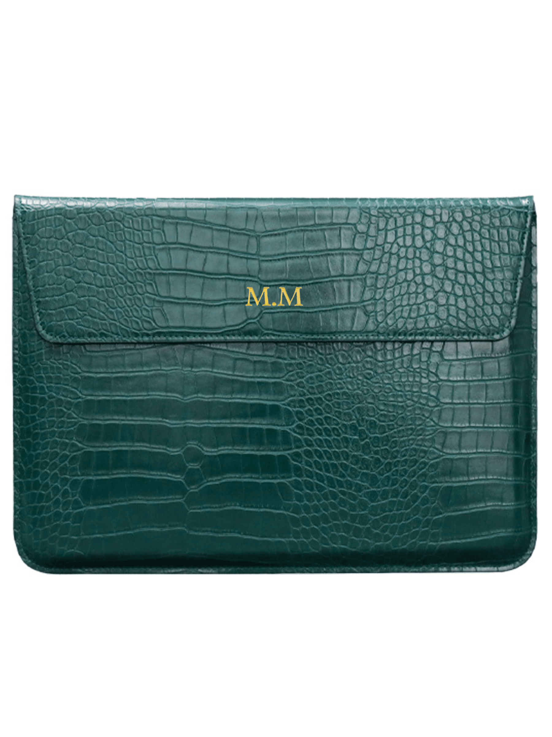 Personalised Leather Laptop Sleeve with Stand