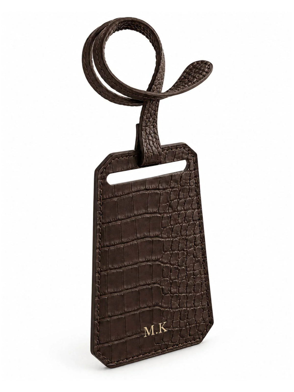 Brown Croc Leather Personalized Gift Set